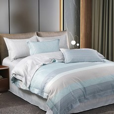 J-bedtime 床寢時光 萊賽爾天柔絲加大雙人被套床包四件組 SP7864L..., 夏日濱海, 加大床包180 x 186cm + 雙人被套180 x 210cm + 枕套45 x 75cm, 雙人被套 + 加大床包 + 枕頭套套裝