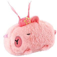 ARTJOY 美容院遊戲 水豚鉛筆盒 多用途收納包, 粉紅色, 1個