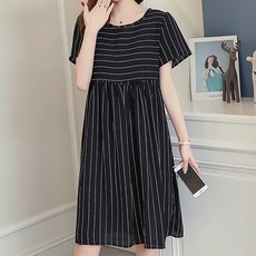 大尺碼條紋孕婦裝