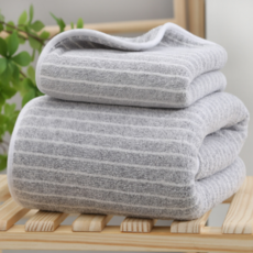 現代Sprite身體沐浴毛巾 小+大組, 灰色, 1組