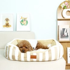 개과천선 강아지 리베르 쿠션, 다크 베이지, 1개