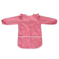 nordico 兒童荷葉邊美術罩衫 韓國製造, 粉紅色