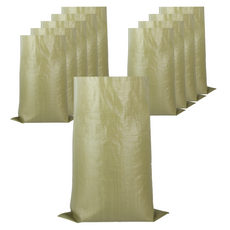 麻袋 100 x 150 cm, 10個, 芥末黃