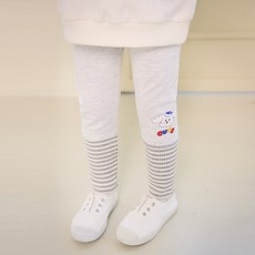 mollimelli 兒童可愛小狗條紋內搭褲