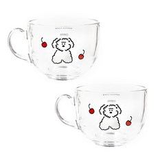 ROMANE 小動物圖案玻璃麥片杯, 2個, Gurumi