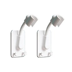 角度可調蓮蓬頭支架, 15cm, 白色, 2個