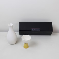 月鹽 陶瓷獨酌酒瓶 + 燒酒杯 檸檬組, 酒瓶 + 酒杯, 1套