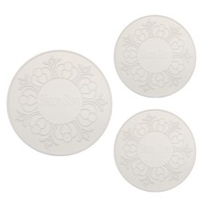 SiliconStory 韓國製造鉑金矽膠電磁爐保護墊 大+小 2入, 白色, 1套