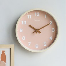 MJK 北歐粉彩靜音掛鐘 255, 粉米色