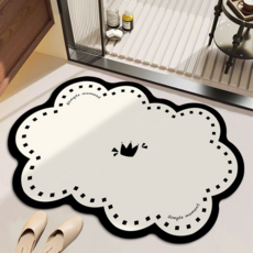 Cashrich 現代雲朵浴室珪藻土地墊 50 x 80 cm, 款式2, 1個