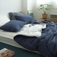 eightroom 涼爽純棉高密度涼感簡約夏被, 午夜海軍藍