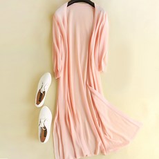 Soleil 女款輕薄長版開襟衫