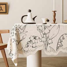 소유공간 홀드 웨이브 라인 방수 식탁보, TYPE8, 1개, 85 x 85 cm