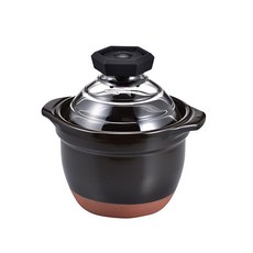 HARIO 陶瓷炊飯鍋+玻璃蓋 GNR-150-B 1-2人適用, 210*174*190mm, 1個
