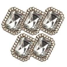 金屬布朗什寶石鈕扣 28mm, 5個, 壓克力Ni亮面