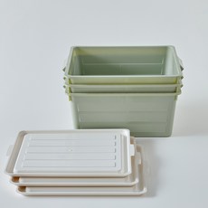 Brida 韓國製造多用途手提整理收納箱, 橄欖綠, 3個