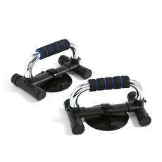 Tree 바디업 흡착식 푸쉬업바 2p, 실버 + 블루