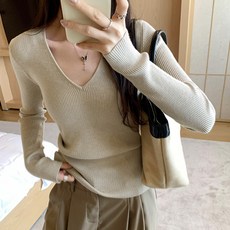 어썸풀 여성용 에브릿 브이넥 니트 A24FKN080211