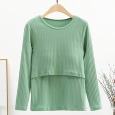 圓領羅紋純色孕婦上衣