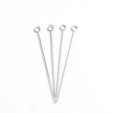 SGS 링 칵테일픽, 실버, 4개