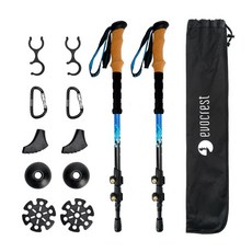 evocrest 超輕登山杖組 AA-066, 藍色