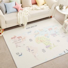 Modoorug 動物世界地圖地毯, 混色