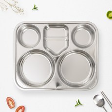 RAONNURI 不鏽鋼5格餐盤, 單色