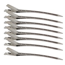 不鏽鋼髮夾, 單色, 8個