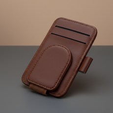 앞날창창 카드 선글라스 홀더, 다크 브라운, 1개