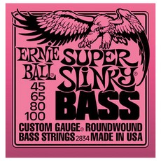 ERNiE BALL Super Slinky Bass 貝司弦 45-100, 2834, 混色