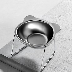 PASTEL PET 寵物小熊不鏽鋼餐具 FREE, 銀色, 1個