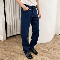 남성용 투앤원 세미 와이드 데님 팬츠