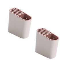 Block Mart 廚房用具可瀝乾餐具架 2 件裝, 粉色