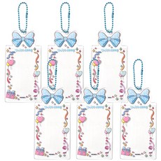 2Youngdesign 透明照片卡夾 蝴蝶結款 6入, 藍色, 1張