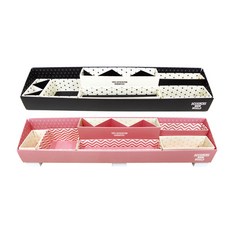 핑크풋 8000 스윙 데스크 정리함 2종 세트, 블랙, 핑크, 1세트