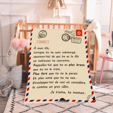 Darumi Je t'aime 信件辦公室毛毯