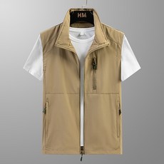 DM 남성용 솔리드 집업 베스트