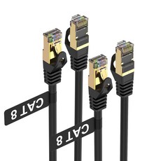 CAT.8 S-FTP LSZH 純銅網路線 ML-C8S005, 50cm, 2個, 黑色