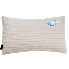 Benebric 絎縫刺繡枕頭套, 鴨子米色