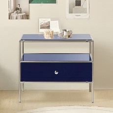 윌로우 저스틴 협탁 605 x 515 mm 방문설치, 딥블루, 1개