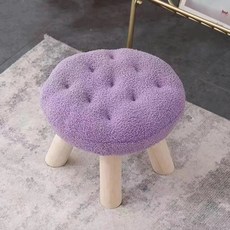 순잠 보기만 해도 달콤한 쿠키 디자인 원형 스툴 26 x 26 x 25 cm, 퍼플, 1개
