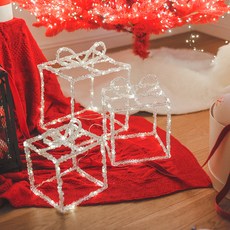 WINTER SKETCH 聖誕節 LED 裝飾品 Lumi Box 3件組, 1套, 單一顏色, S, M, L