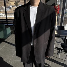 Meosidda 男士標準Oversize單排釦西裝外套