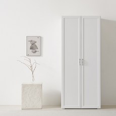 스칸디무드 누베르 몰딩 옷장 800 방문설치, 크롬화이트