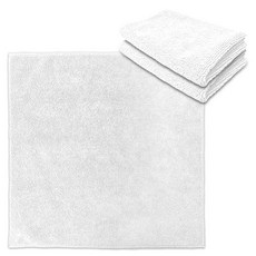 월드크린 다목적 청소용 극세사 손걸레 대형 40 x 40 cm, 화이트, 3개