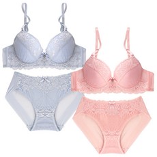 VOLISH 花朵豐盈內衣內褲2件組 1029