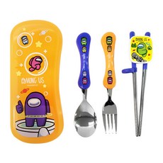 LE BARN AMOUG US學習筷組, 混色, 湯匙+叉子+餐具盒+學習筷