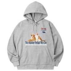 벤힛 여성용 캣독 오버핏 기모 보온 후드티셔츠