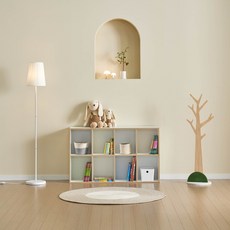 핀란디아 유아용 브리즈 전면 낮은 TV 수납 책장 방문설치, 화이트, 2단