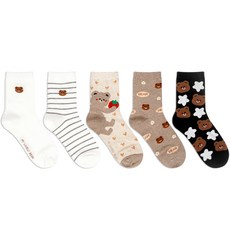 Park Goon 女款小熊中筒襪 5種組